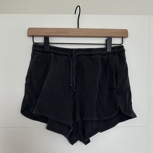 Brandy Melville Washed Black Waffle Shorts